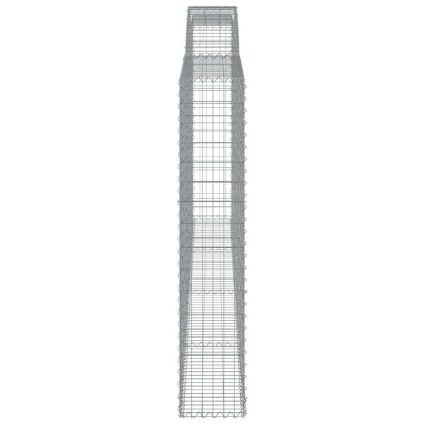 vidaXL Schanskorf gewelfd 400x30x160/180 cm gegalvaniseerd ijzer