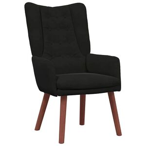 vidaXL Fauteuil Zwart 63 x 67 x 94 cm Fluweel