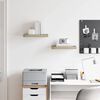 vidaXL Wandschappen zwevend 2 st 40x23x3,8 cm MDF eikenkleurig