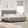 vidaXL Bedframe met hoofdeinde Taupe 200 x 200 cm Stof