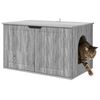vidaXL Kattenhuis Grijs Sonoma 85 x 55 x 50,5 cm Bewerkt hout