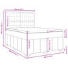 vidaXL Boxspring met matras stof lichtgrijs 160x200 cm