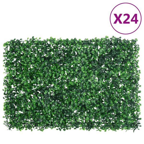 &nbsp;vidaXL Hek met kunstheester&nbsp;24 st 40x60 cm groen