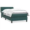 vidaXL Boxspring met matras fluweel donkergroen 80x210 cm