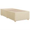 vidaXL Boxspring met matras stof cr&egrave;mekleurig 90x200 cm