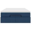 vidaXL Ottoman bed met matras 120x190 cm stof blauw