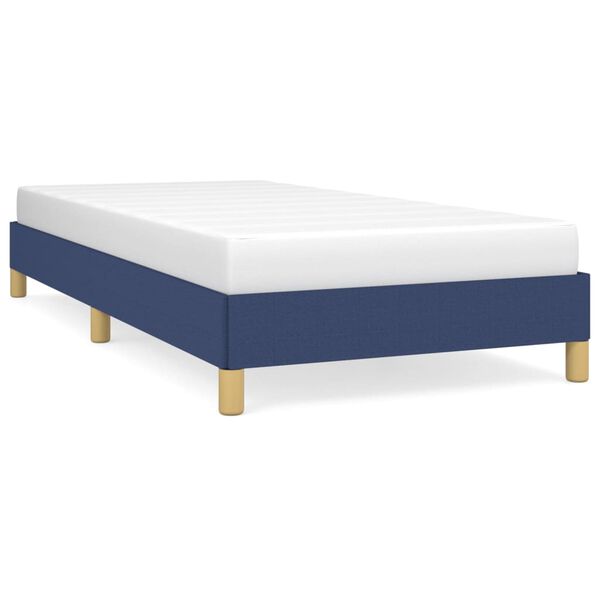 vidaXL Bedframe zonder matras 90x200 cm stof blauw