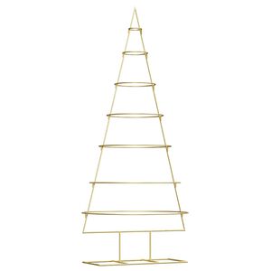 vidaXL Metalen kerstboom met standaard Goud 180 cm Poedergecoat staal