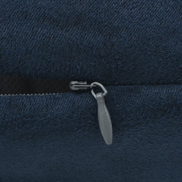 vidaXL Kussenhoezen 4 stuks marineblauw imitatie suède 80x80 cm polyester