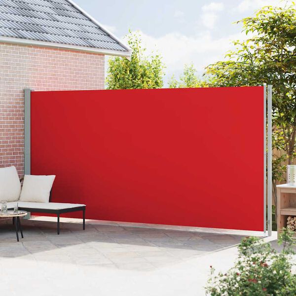 vidaXL Tuinscherm uittrekbaar 220x600 cm rood