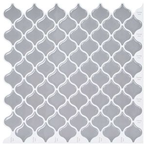 vidaXL Lanturn Tegel 10 st Grijs 27 x 27 cm Polyurethaan en PET