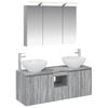 vidaXL Badkamerkastenset 4 pcs Grijs Sonoma Bewerkt hout