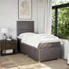 vidaXL Boxspring met matras stof taupe 90x200 cm