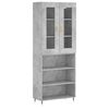 vidaXL Hoge kast 69,5x34x180 cm bewerkt hout betongrijs