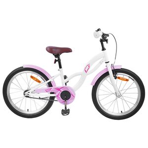 vidaXL Kinderfiets 20 Inch voor 6-11 jaar oud Wit