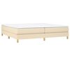 vidaXL Boxspring bed stof cr&egrave;mekleurig 200x200 cm
