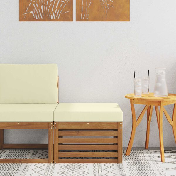 vidaXL Buiten Voetenbank Massief Acaciahout Naturel