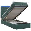 vidaXL Ottoman Bed met Matrassen en LED Donkergroen 100 x 200 cm
