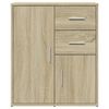 vidaXL Dressoirs 2 st 60x31x70 cm bewerkt hout sonoma eikenkleurig