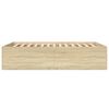 vidaXL Bedframe bewerkt hout sonoma eikenkleurig 140x200 cm