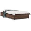 vidaXL Bedframe bewerkt hout en metaal bruin eikenkleurig 90x190 cm