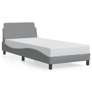 vidaXL Bedframe "Dover" 90x200 cm stof lichtgrijs