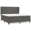 vidaXL Boxspring met matras fluweel donkergrijs 180x200 cm