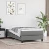 vidaXL Pocketveringmatras medium 100x200x20 cm stof donkergrijs