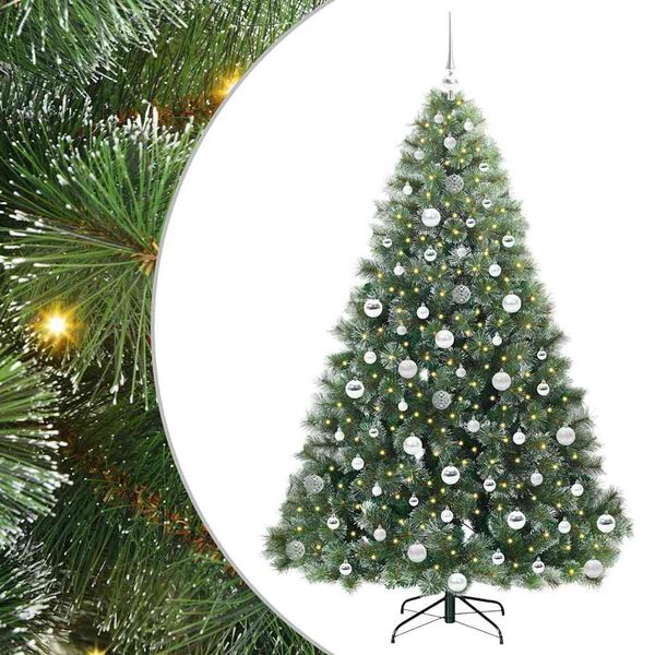 vidaXL Kunstkerstboom met 300 LED met standaard Groen 180 cm PE en PVC