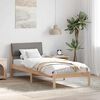 vidaXL Bedframe Bruin en taupe 80 x 200 cm Massief grenenhout