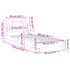 vidaXL Bedframe "Viana" met LED zonder matras cappuccino 90x200 cm