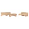 vidaXL 6-delige Loungeset met kussens massief hout