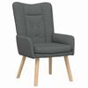 vidaXL Fauteuil Donkergrijs 63 x 67 x 94 cm Stof en multiplex