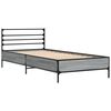 vidaXL Bedframe bewerkt hout en metaal grijs sonoma eiken 75x190 cm