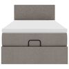 vidaXL Bed met matras 100x200 cm stof taupe