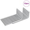 vidaXL Zeskantsleutel 12 pcs Zilver 22 x 66 mm Staal