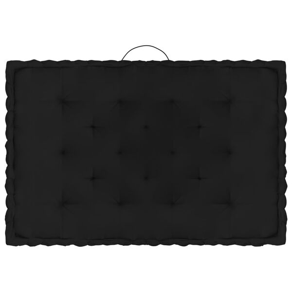 vidaXL Palletvloerkussens 6 st katoen zwart