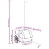 vidaXL Fietstrailer 30 kg ijzer zwart en oranje
