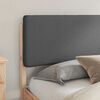 vidaXL Bedframe met Gevoerd Hoofdgedeelte Donkergrijs 180 x 200 cm