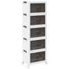 vidaXL Opbergbox stapelbaar met wielen 5-laags 28 L 48,5x29,5x139 cm