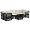 vidaXL Tuinbankenset 8 st Zwart poly rattan