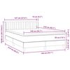 vidaXL Boxspring met matras fluweel lichtgrijs 140x210 cm