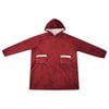 vidaXL Deken hoodie Bordeaux Rood s Fleece en Flanel