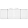 vidaXL Schanskorven 2 st gewelfd 400x50x140/160 cm ijzer