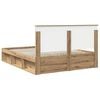 vidaXL Bedframe Ambachtelijk eiken 160 x 200 cm Massief grenenhout
