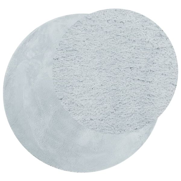 vidaXL Vloerkleed HUARTE laagpolig zacht wasbaar &Oslash; 80 cm blauw