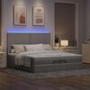 vidaXL Ottoman bed met matrassen en LED's 200x200cm stof taupe