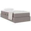 vidaXL Opslag bed met matras met matras Taupe 100 x 200 cm Polyester