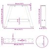vidaXL Salontafelpoten 2 st A-vormig 40x(30-31) cm staal