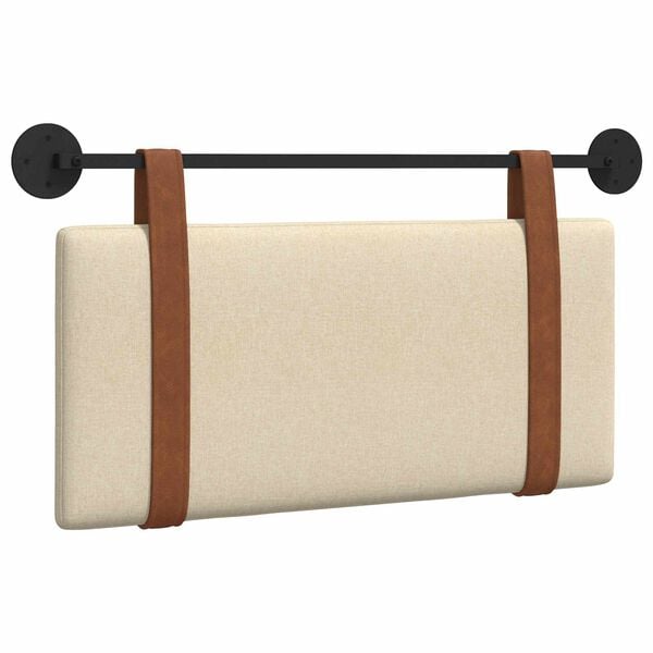 vidaXL Hangend Hoofdeinde Effen Cr&egrave;me 90 x 55 x 5 cm Antiek PU